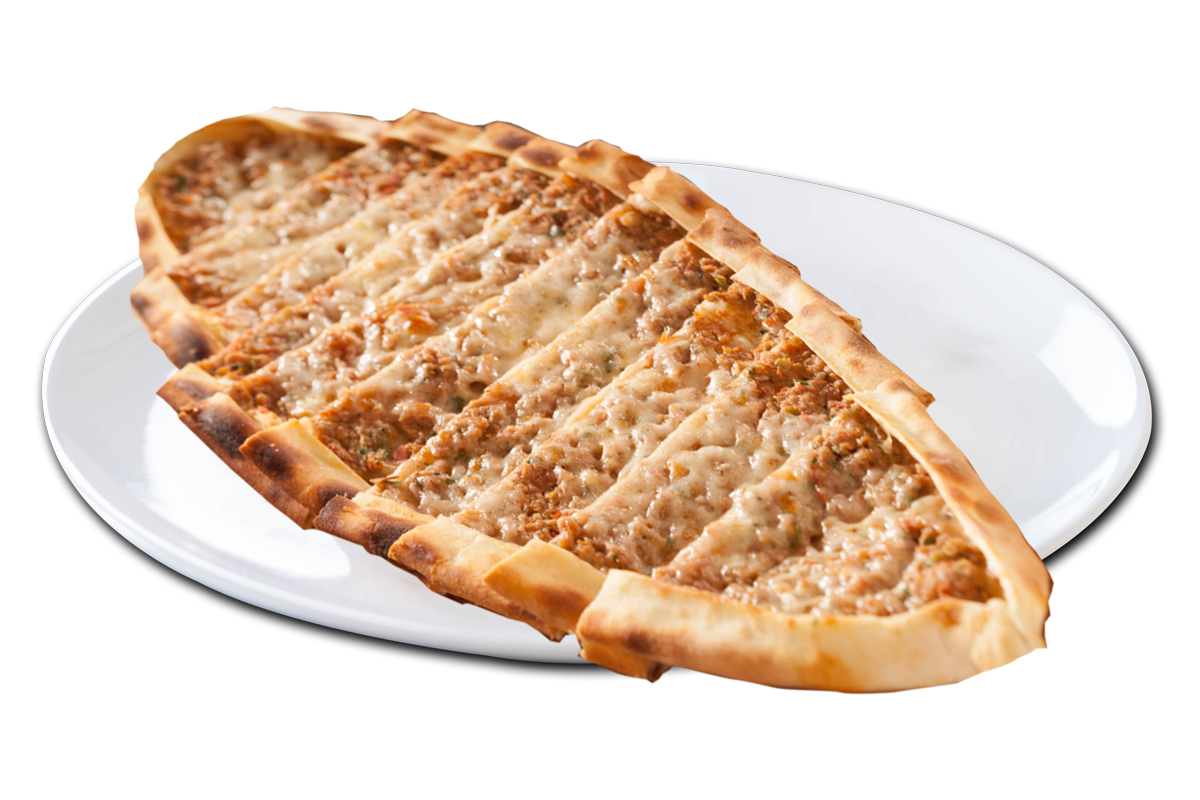 Minced meat and kaşar cheese pide