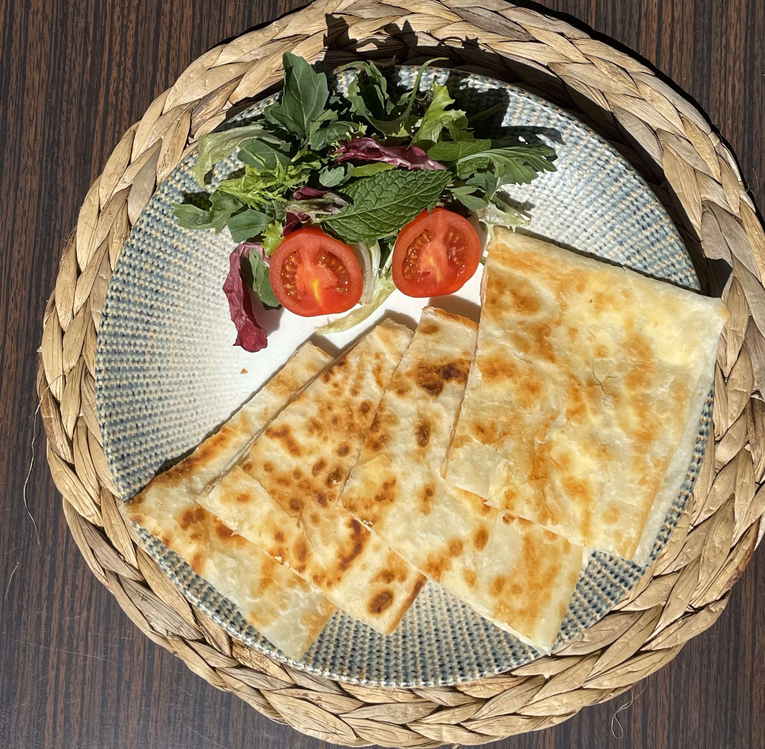 Gözleme with potato, cheese, herbed cheese and kaşar