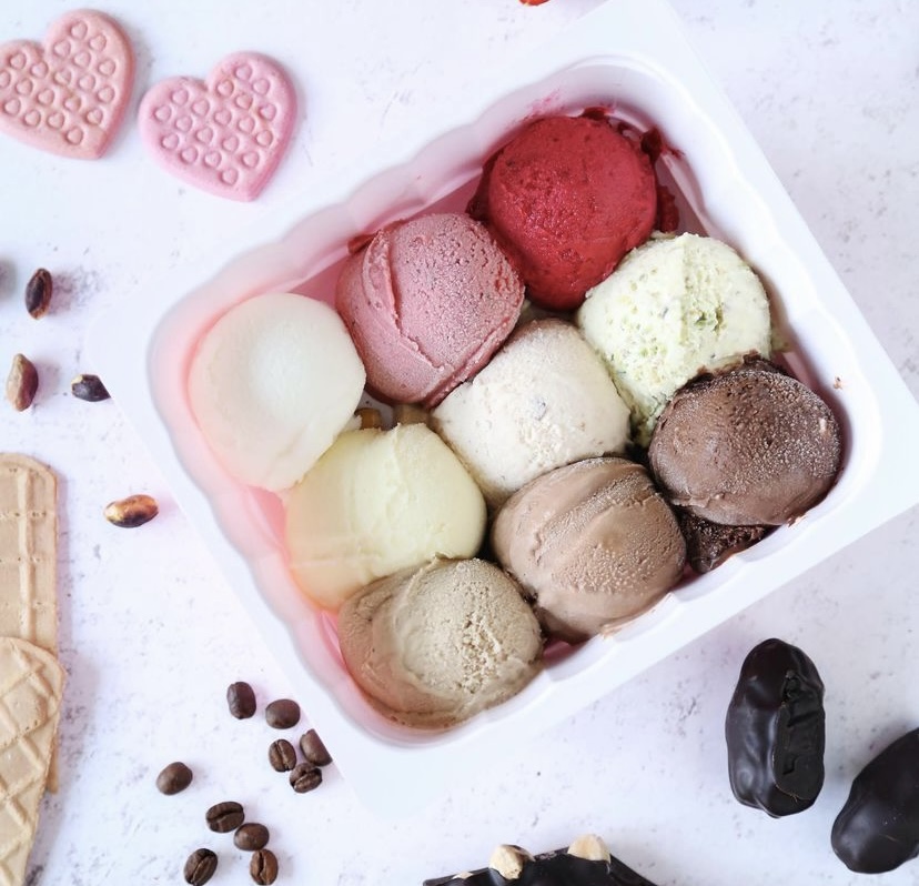 Mixed ice cream