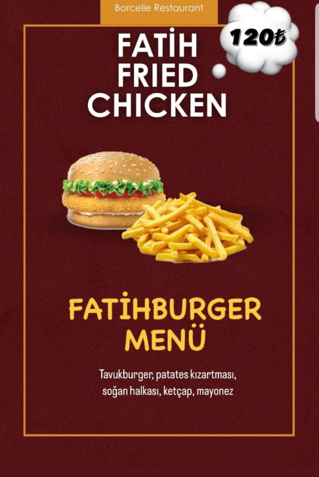FATİH BURGER MENÜ