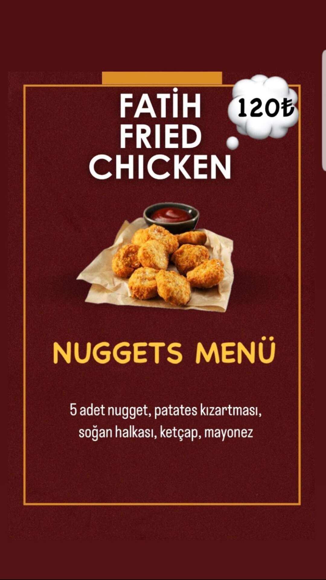NUGGET MENÜ 