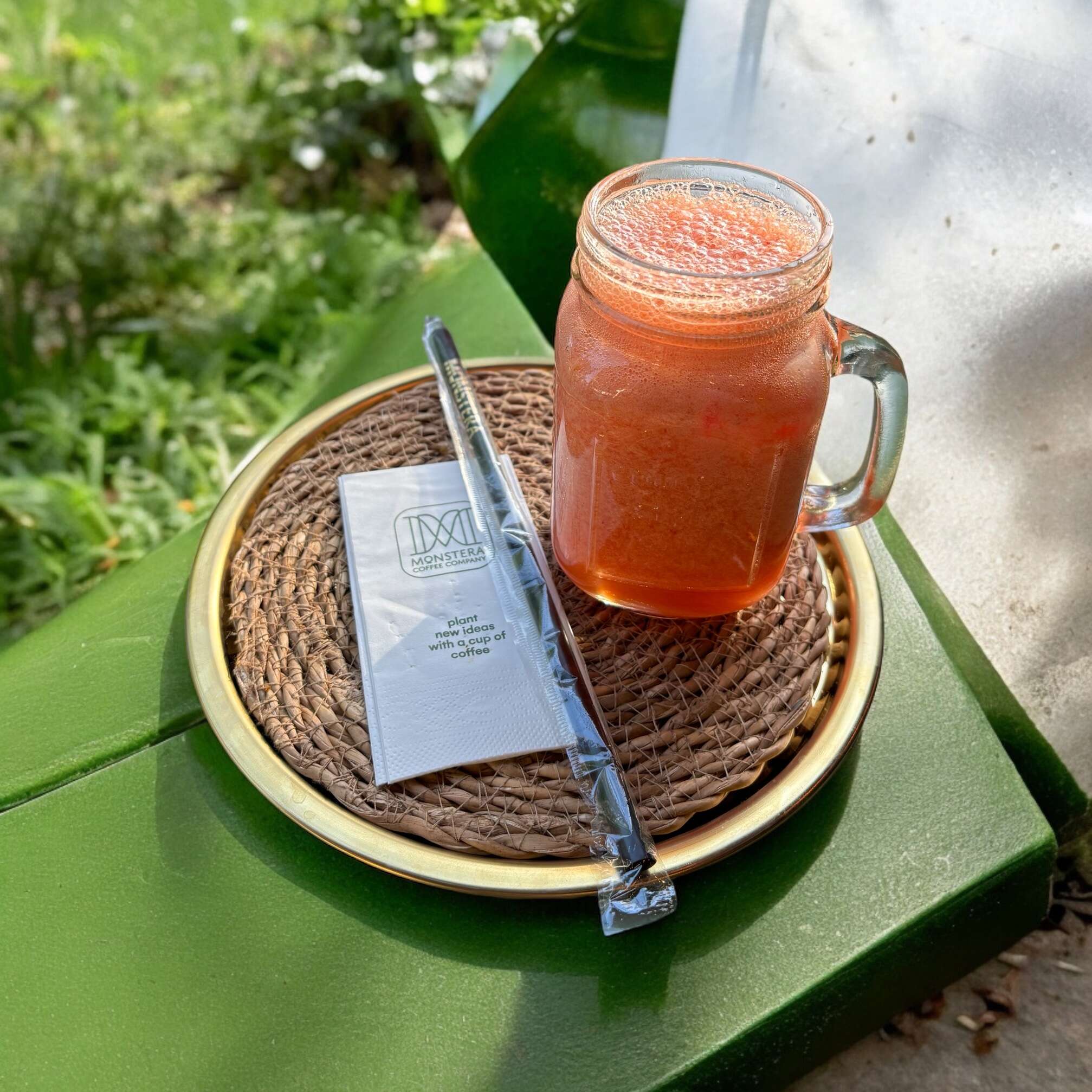 Handmade strawberry lemonade