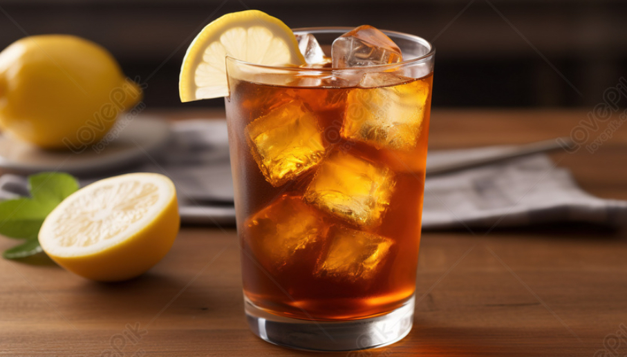 Peach and lemon iced tea