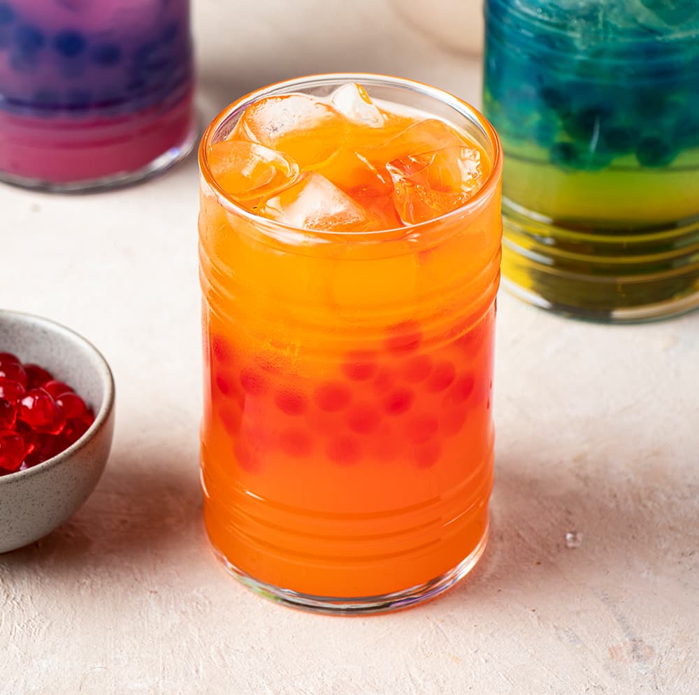Mango bubble tea
