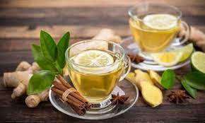 Mint and lemon tea