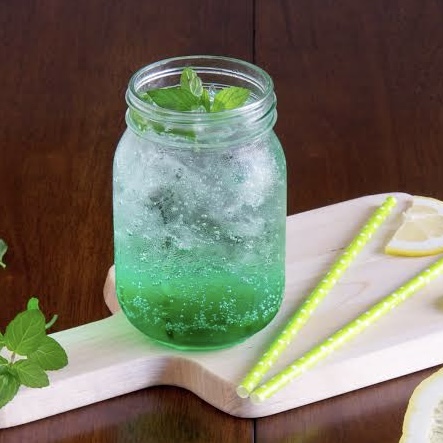Green Italian soda