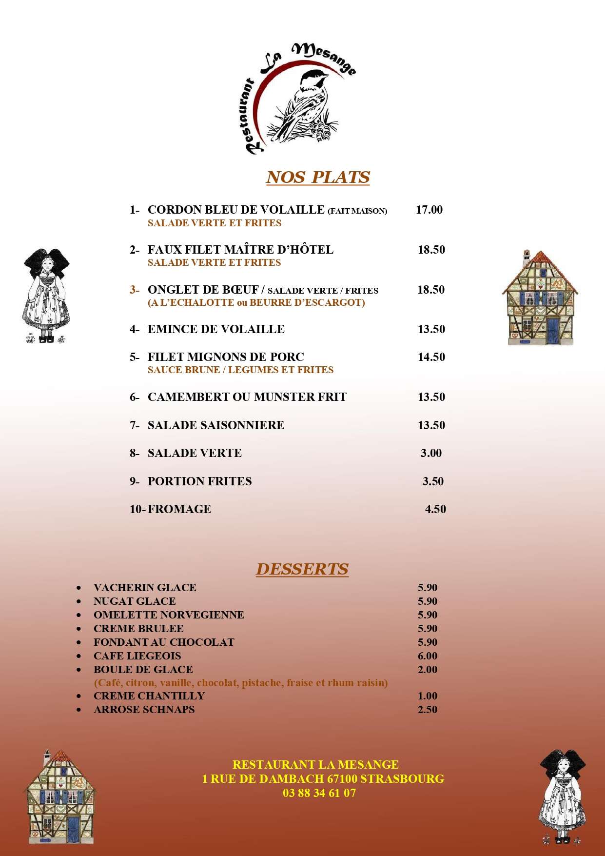 NOS PLATS - DESSERTS