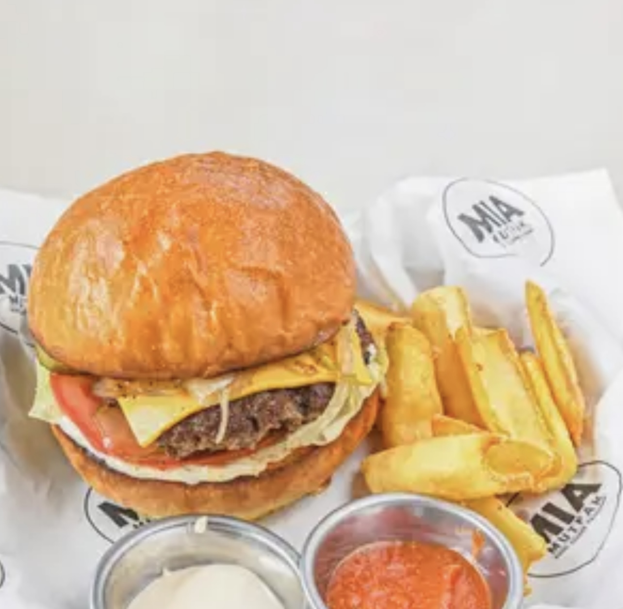 Cheeseburger with fries