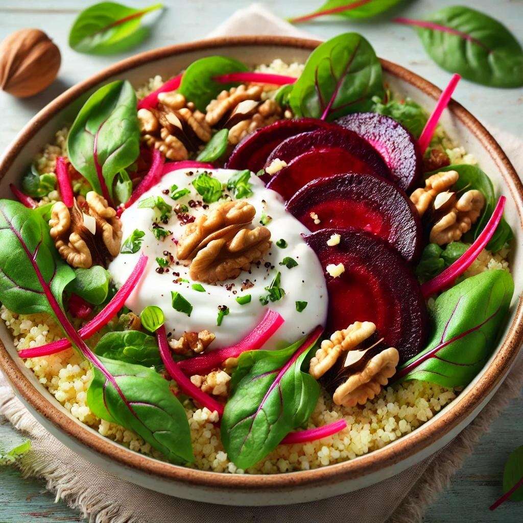 Pancarlı kinoa salatası