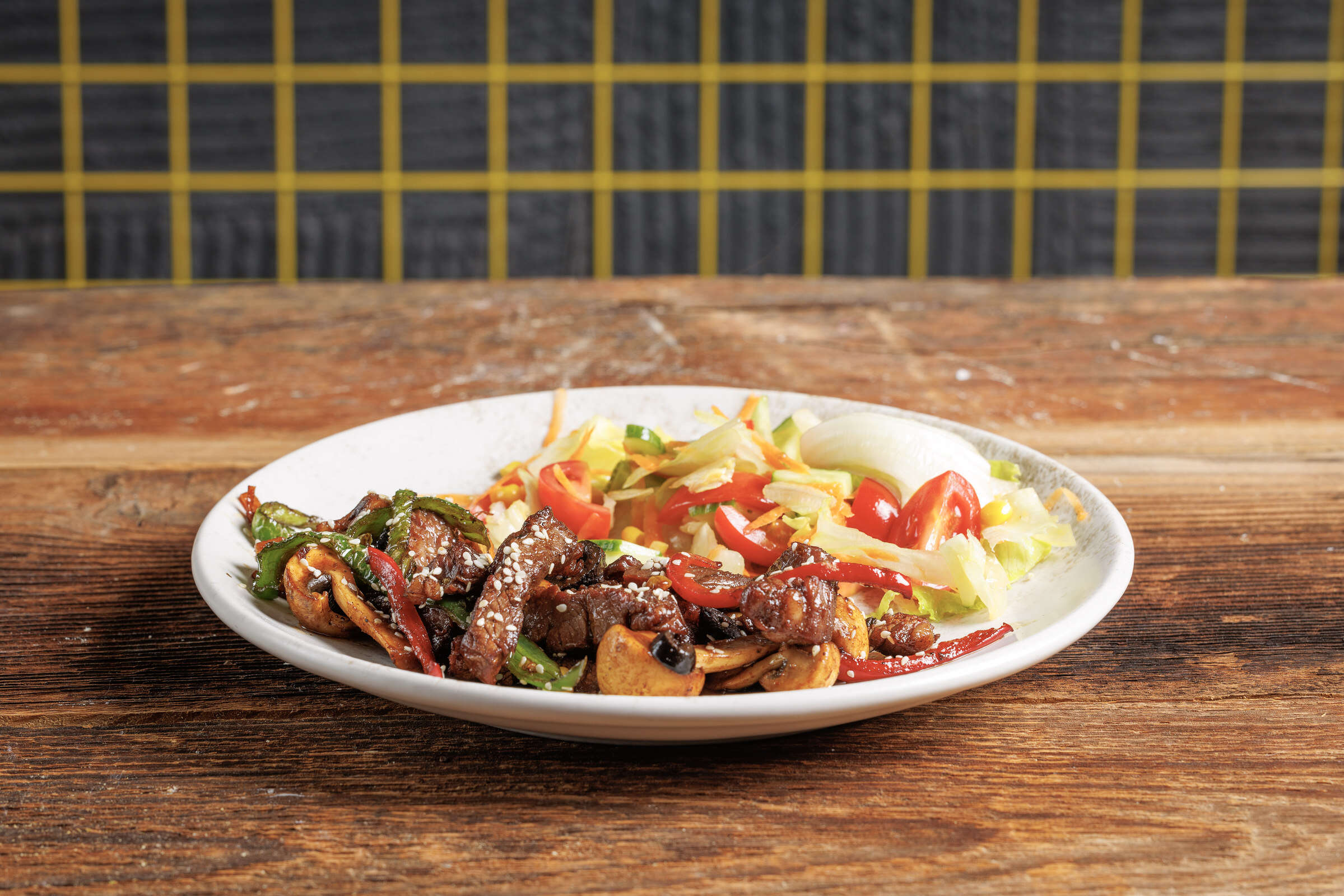 Soy sauce ribeye steak