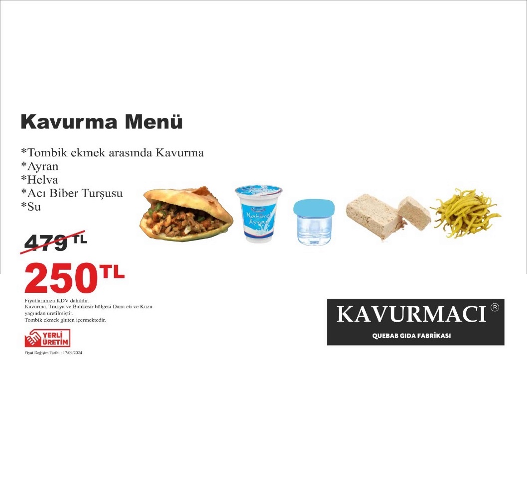 KAVURMA MENÜ