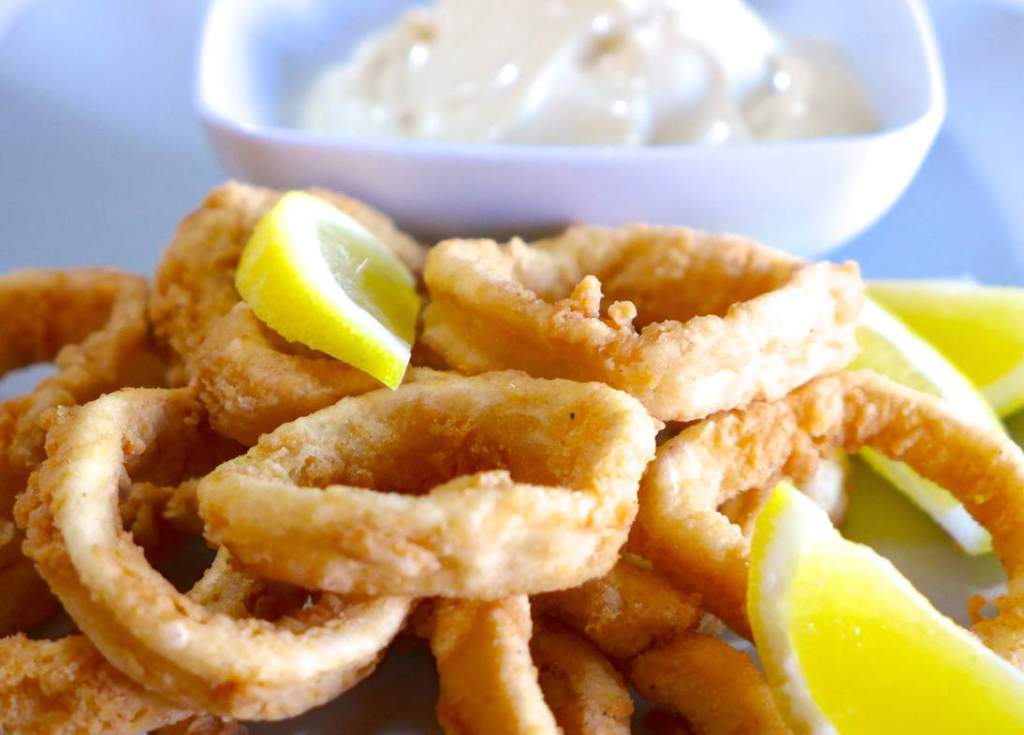 Kalamar Tava-Fried Calamari-Жареные кальмары