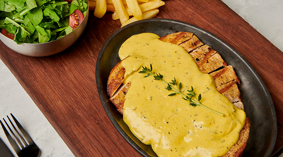 Chicken with Café de Paris sauce
