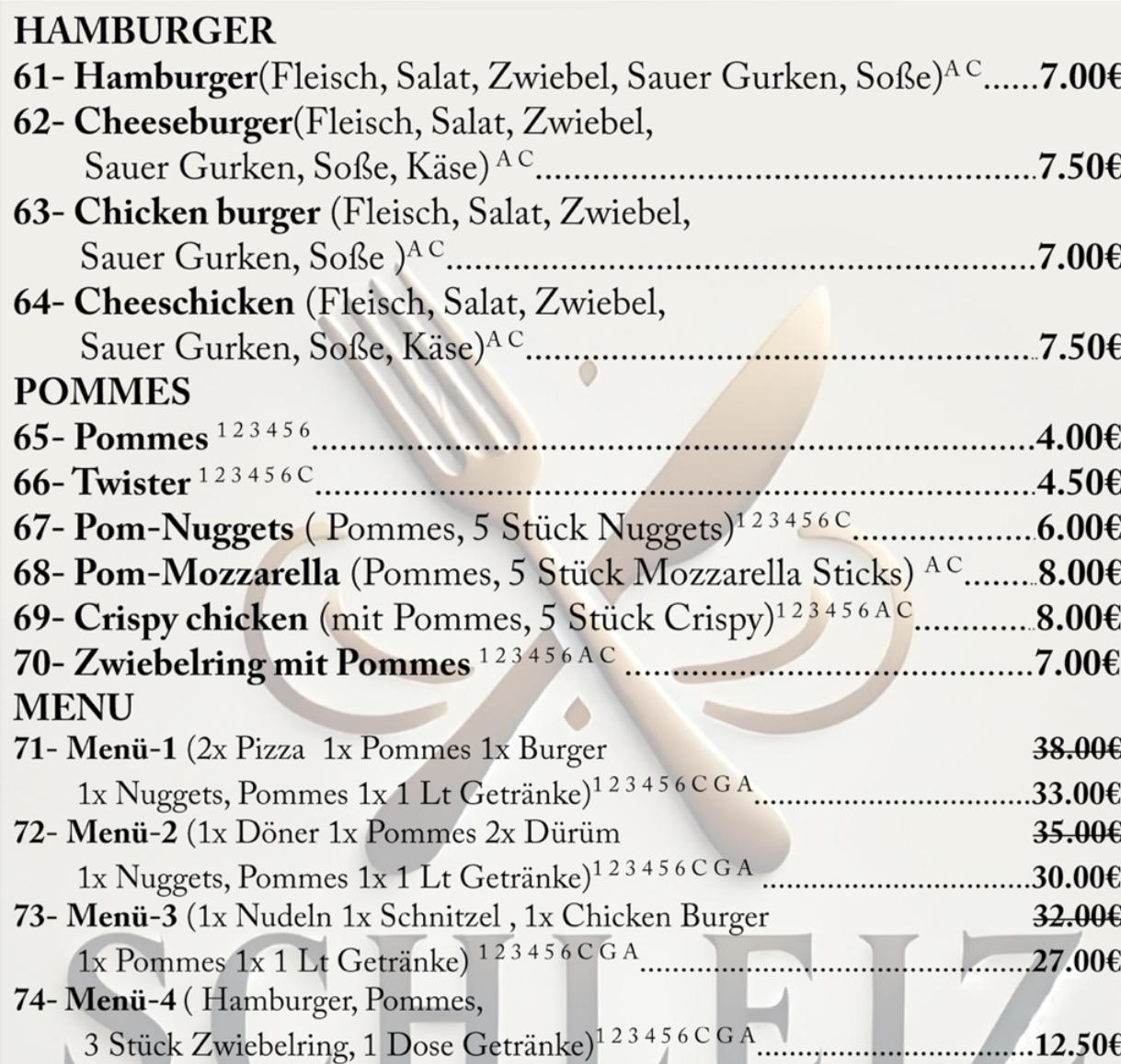 Hamburger & Pommes