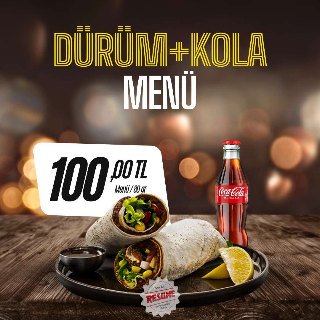 Dürüm+Kola Menü