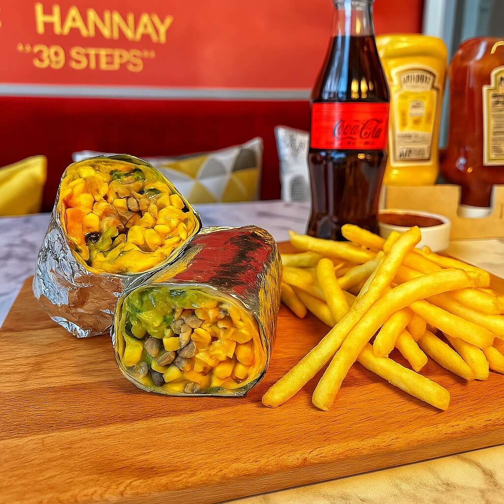 Chicken burrito meal