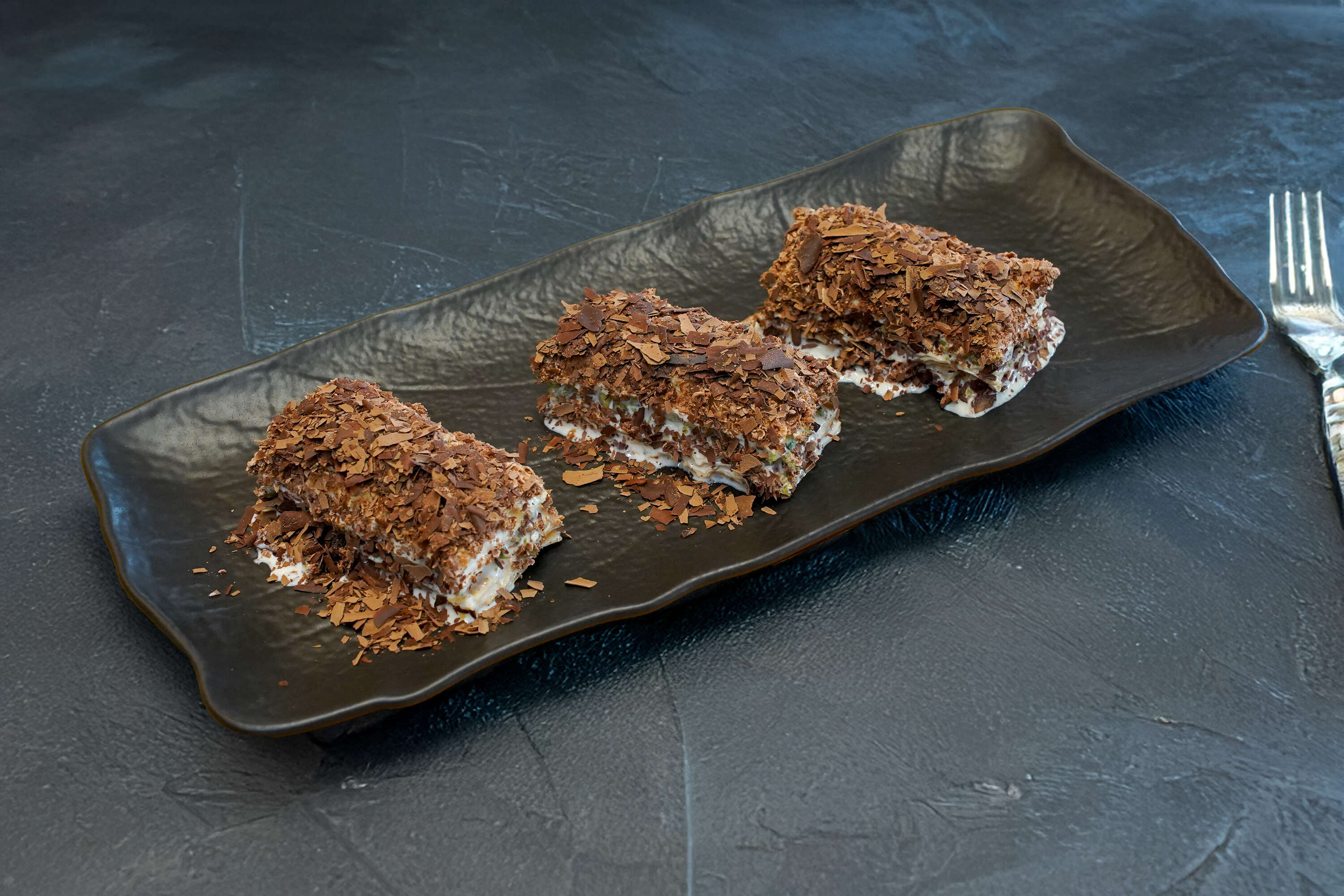 Chocolate cold baklava