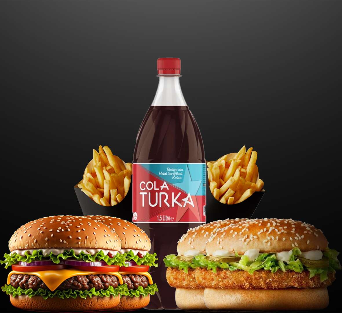 4'lü Burger Menü 