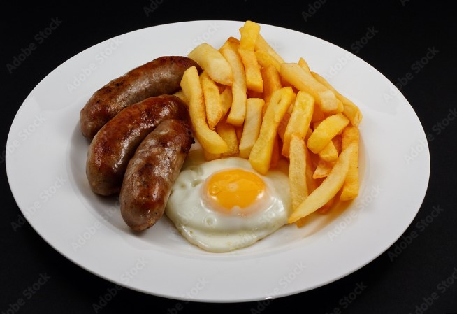 SAUSAGE EGG&CHIPS