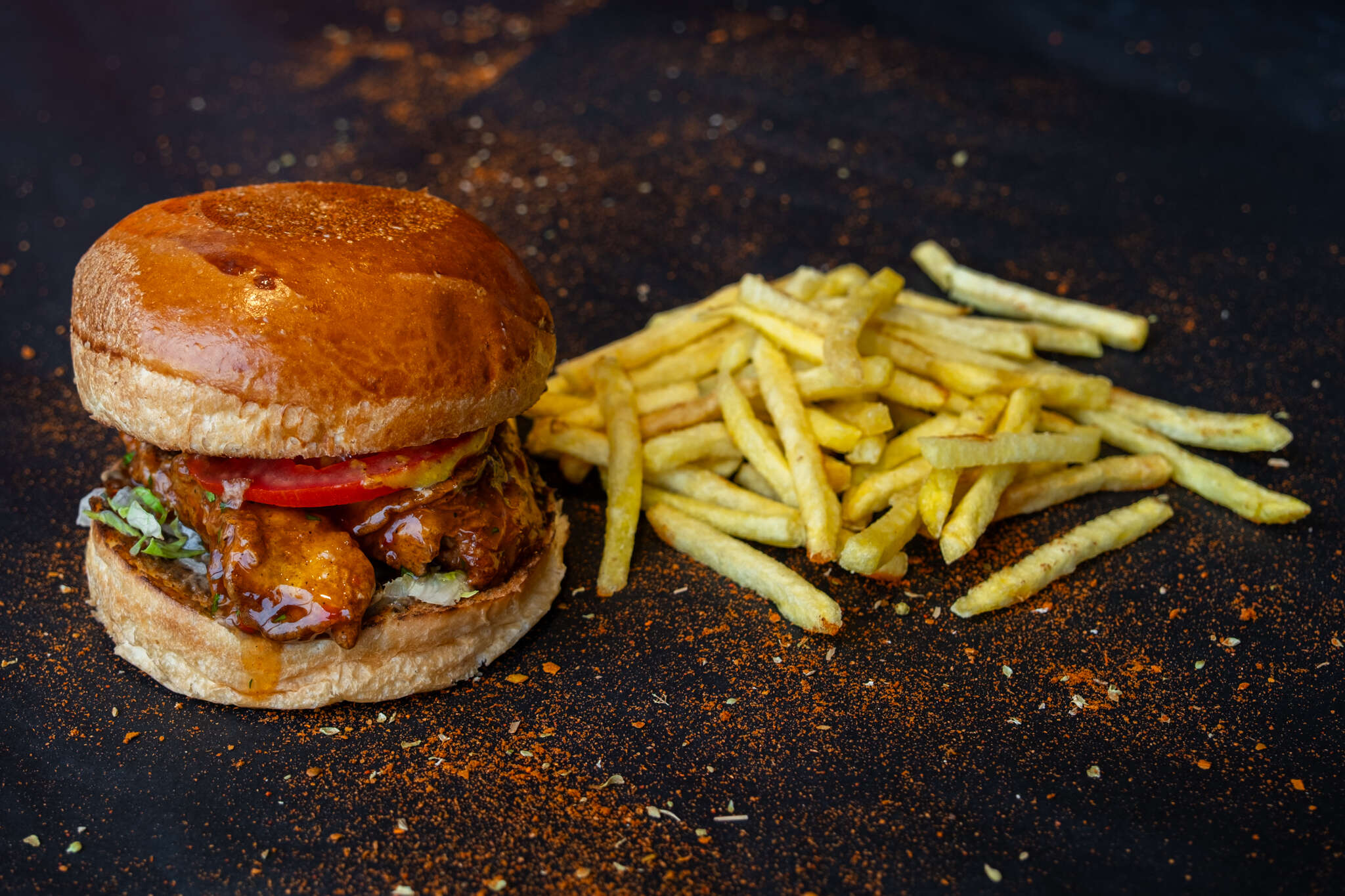 Hot chicken burger