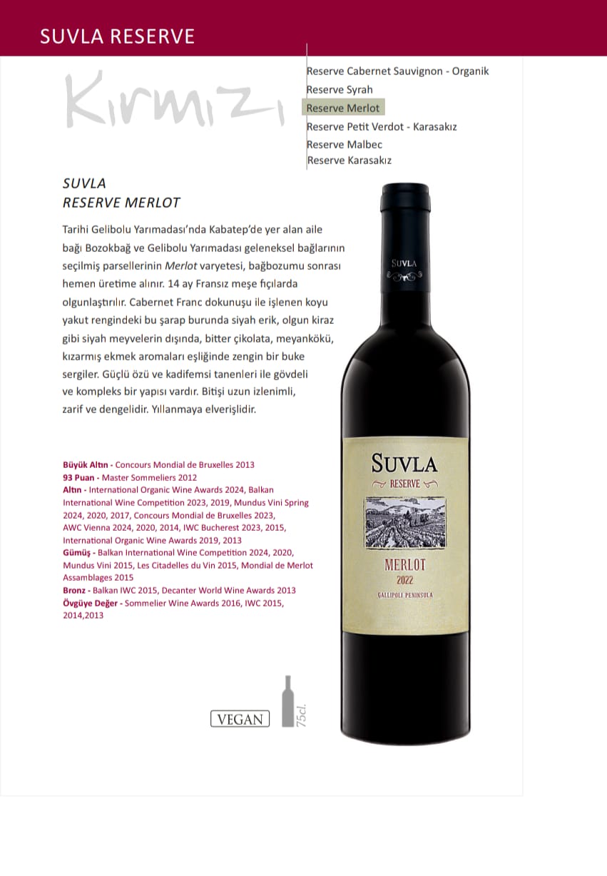 SUVLA RESERVE MERLOT