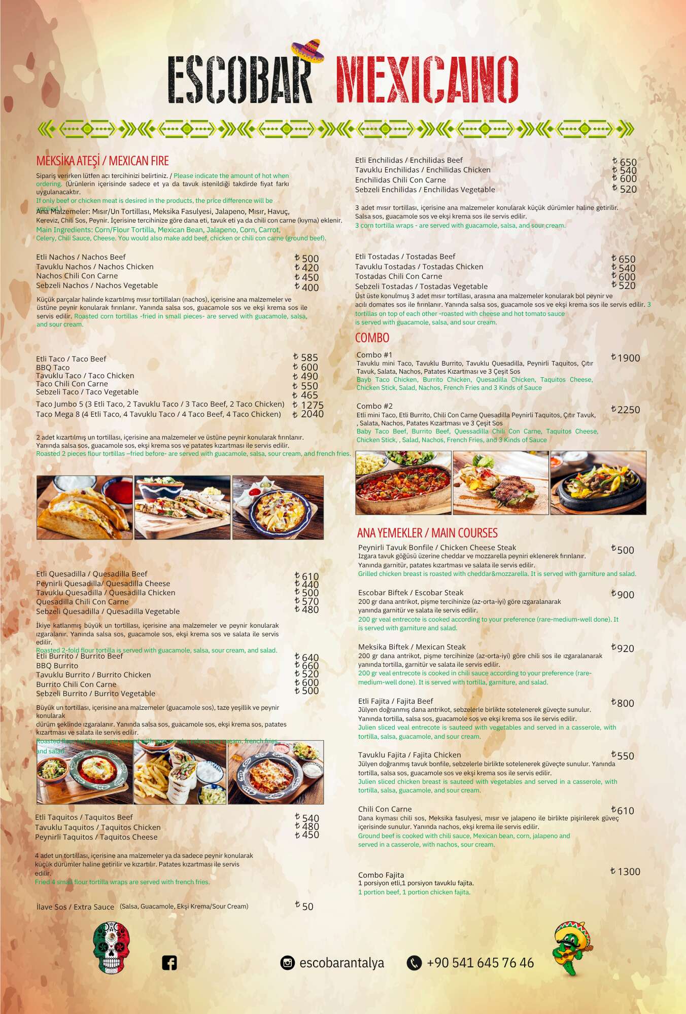 ESCOBAR MENU 2