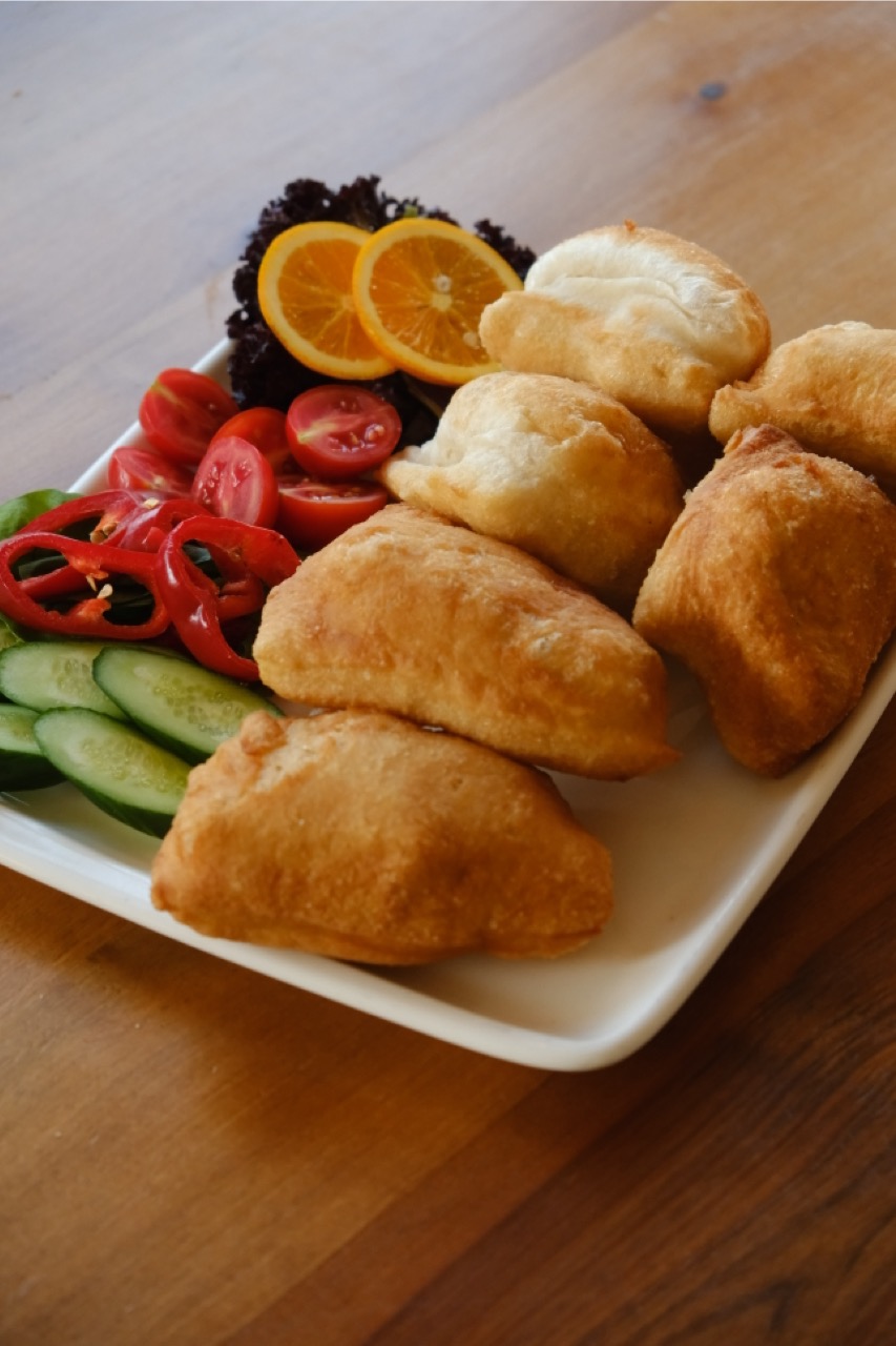 Turkish fried dough plate