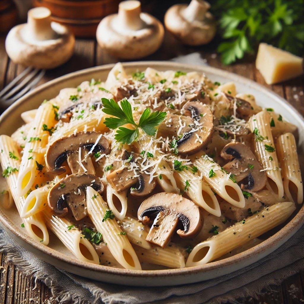 Kremalı Mantarlı Penne 