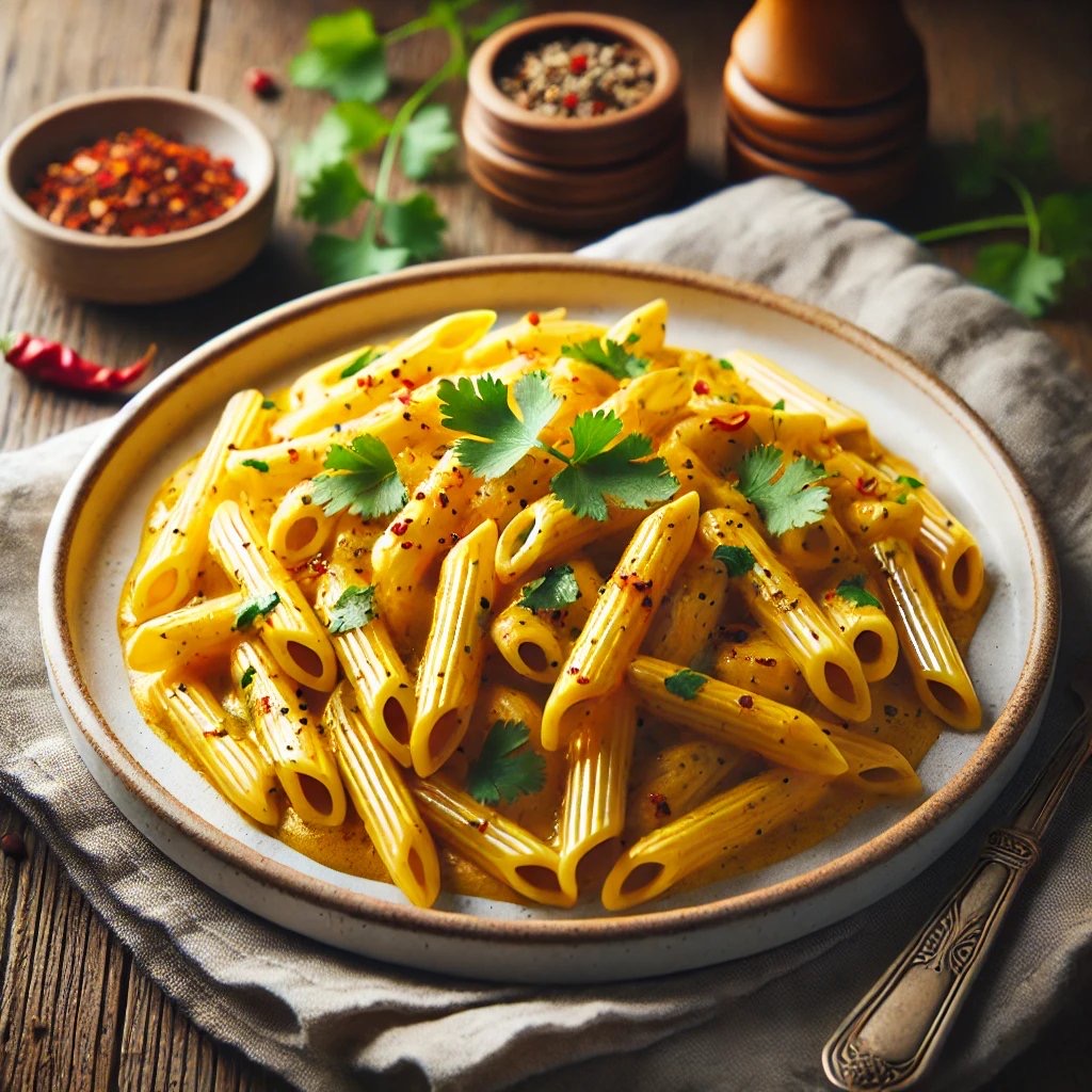 Köri Soslu Penne 