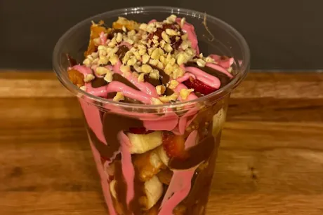 Bardakta Fransız Usulü Kesme Bubble Waffle 
