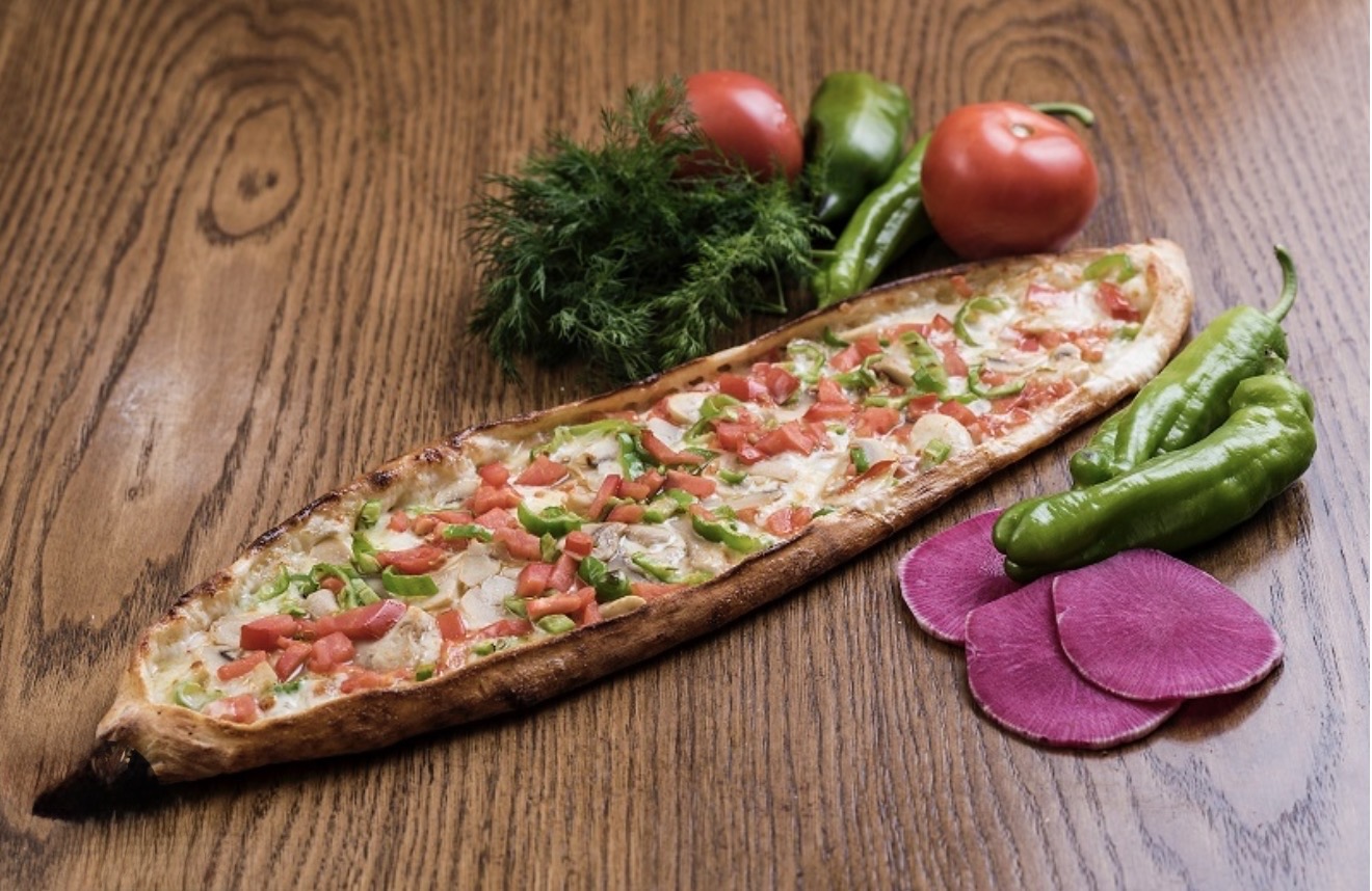 Sebzeli Kaşarlı Pide / Vegetable Cheese Pide