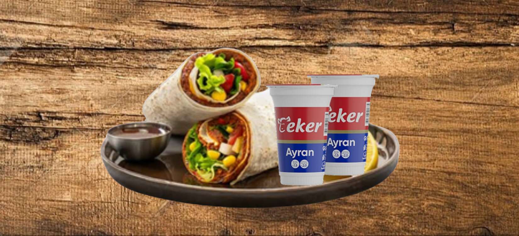 2 li mega dürüm+ ayran 