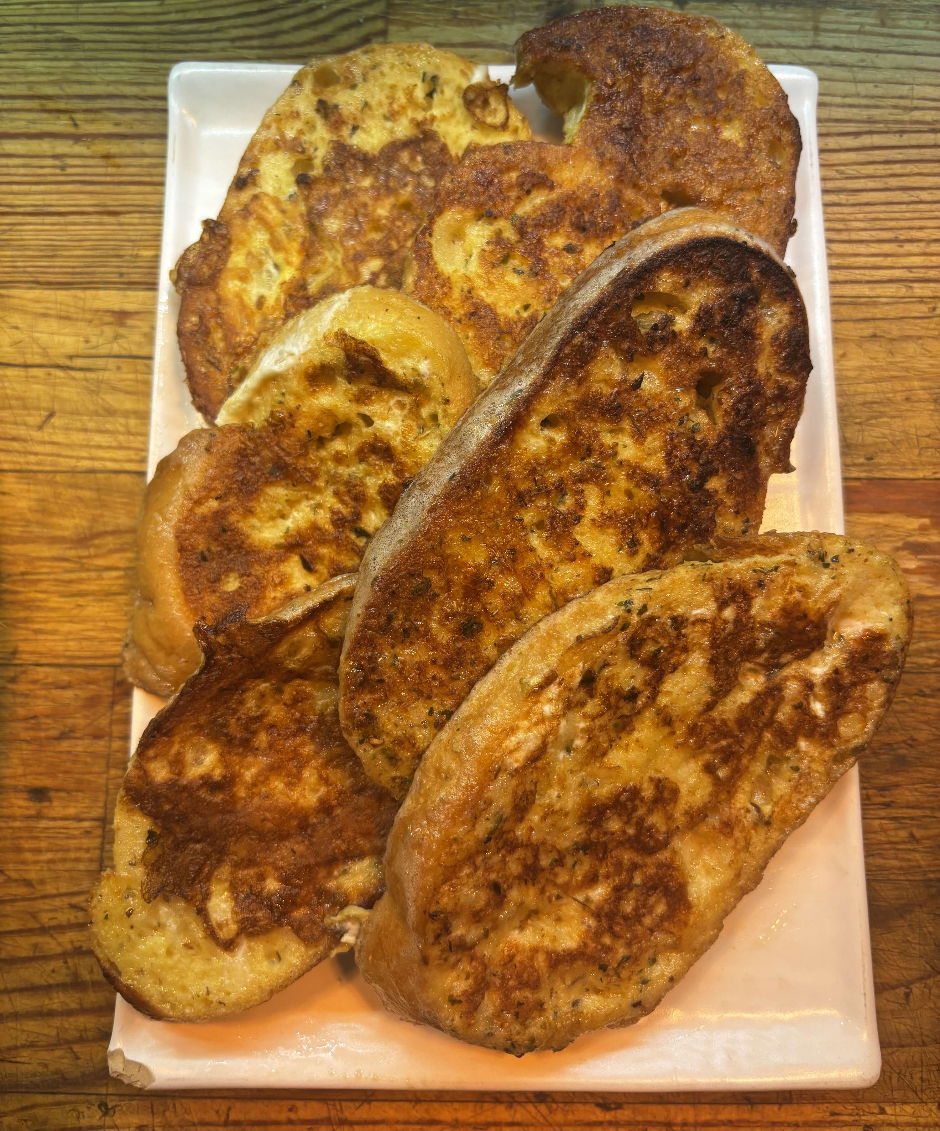 Turkish eggy bread plate