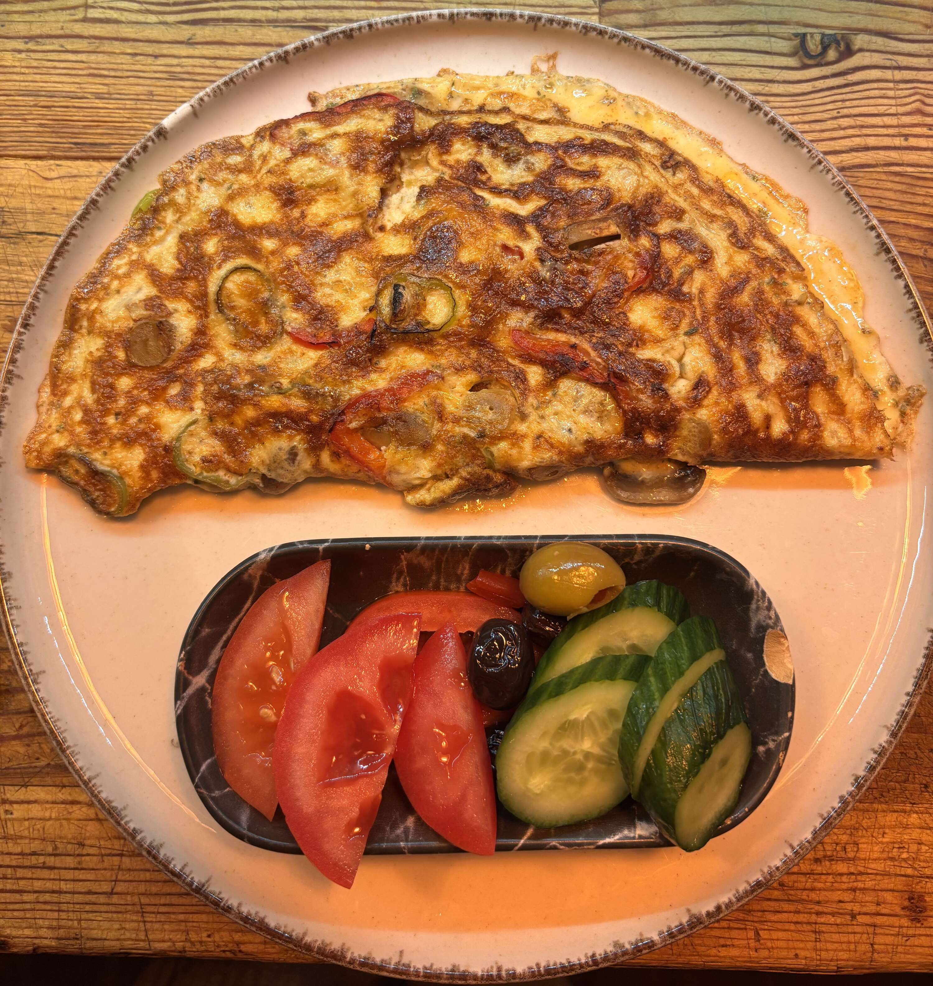 Mushroom and Pepper Omelette