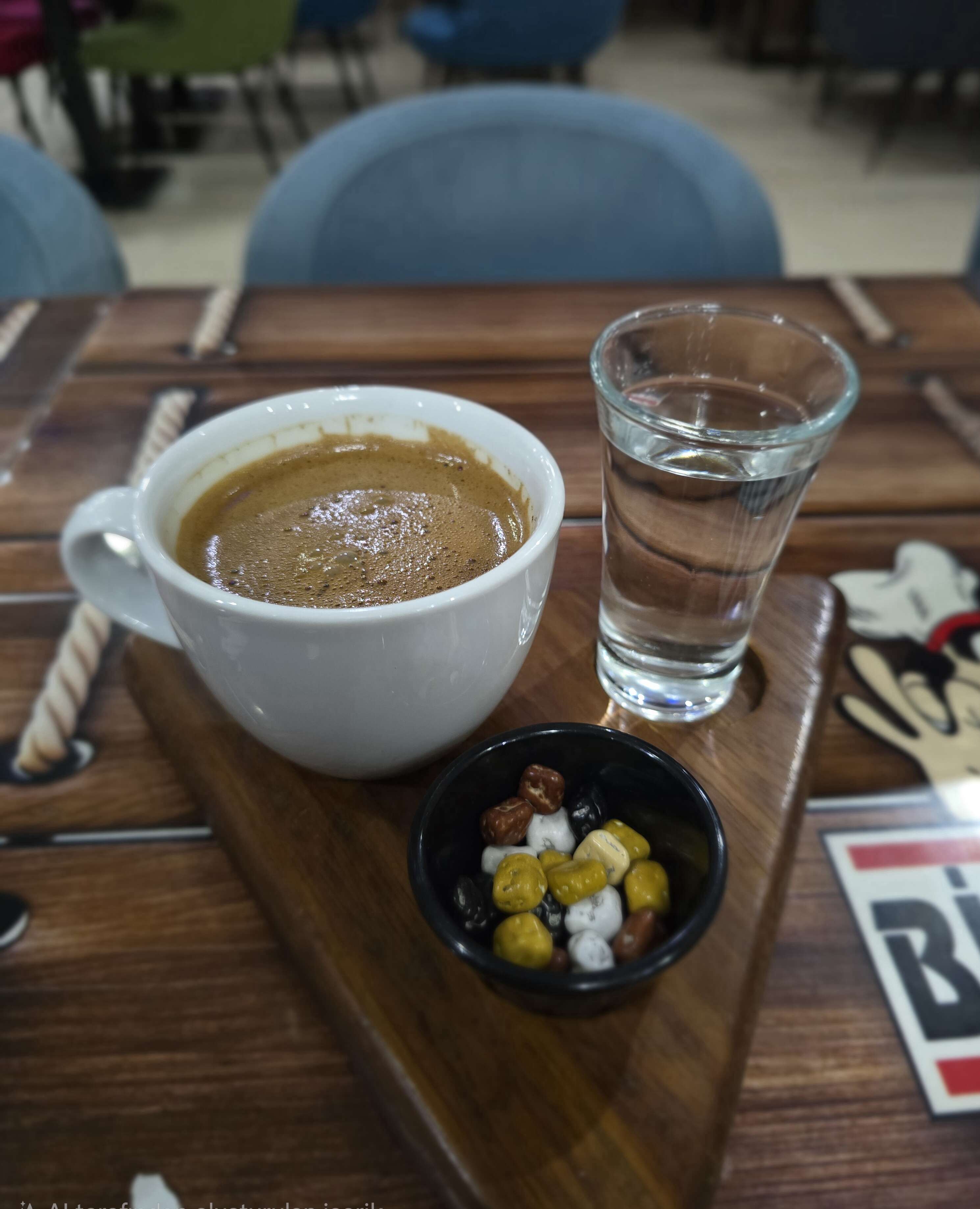 Double Turkish coffee with milk