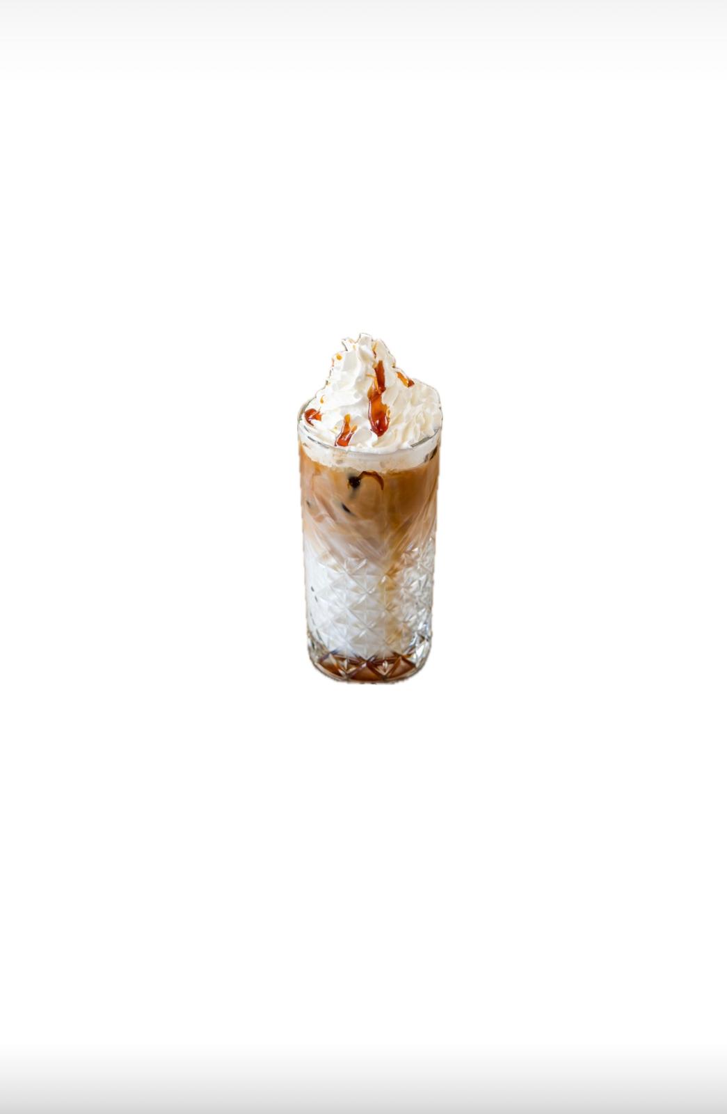 Iced caramel latte