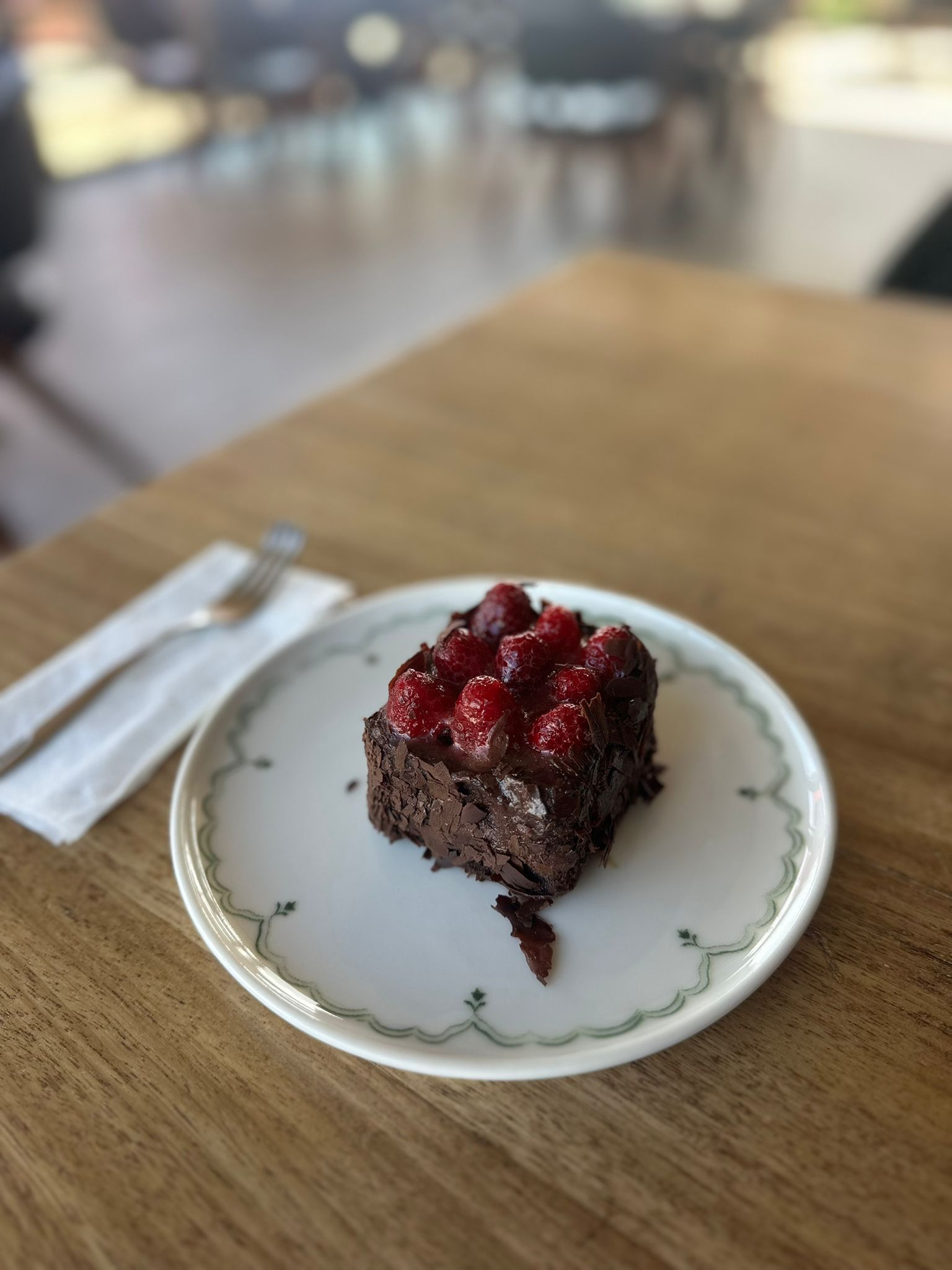 Raspberry chocolate cake
