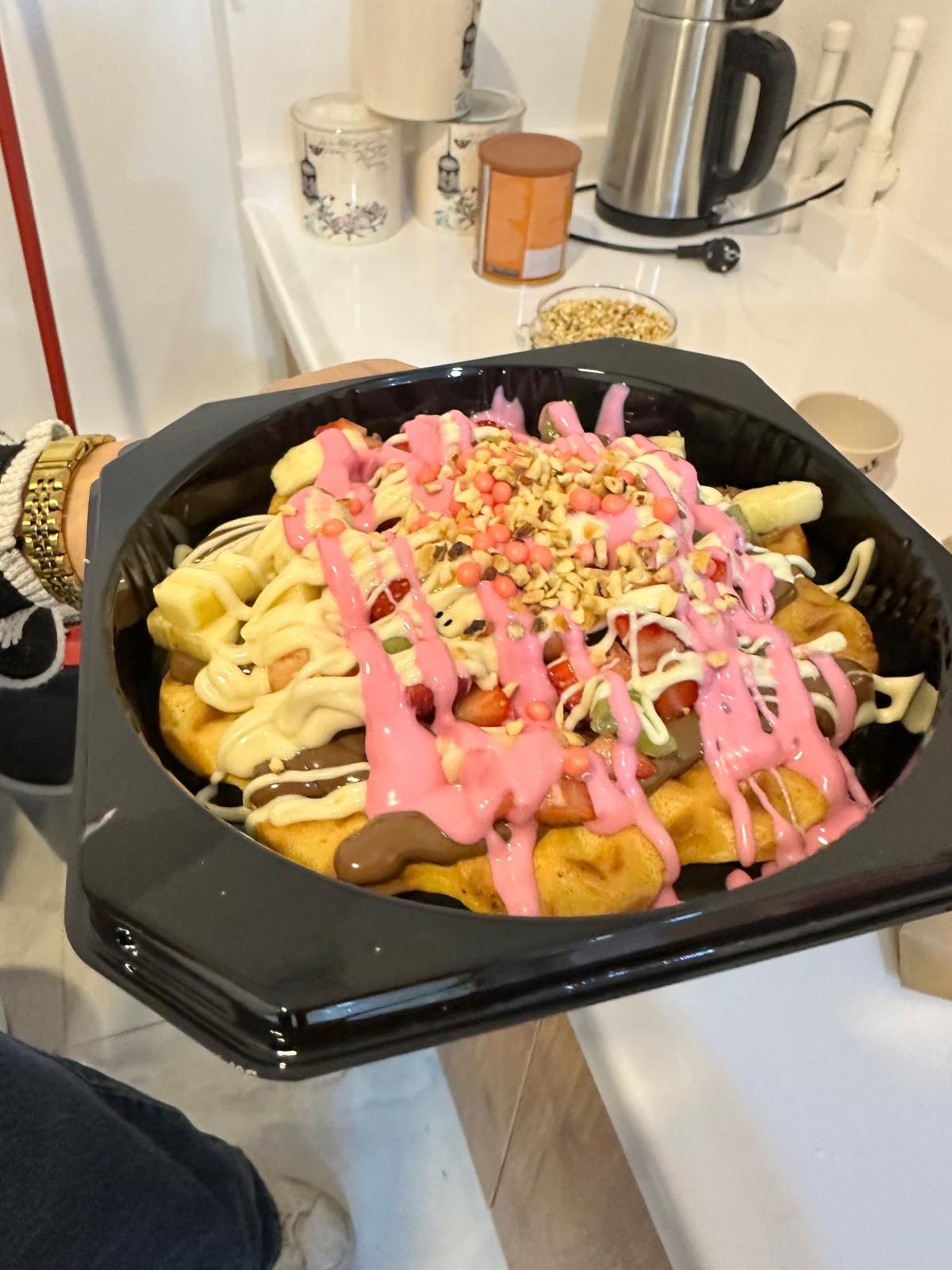 Beyaz tutku waffle