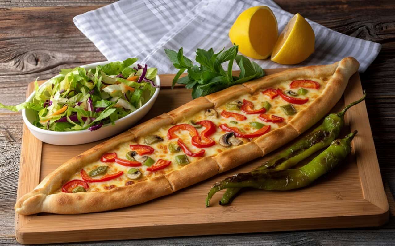 Vegetable pide