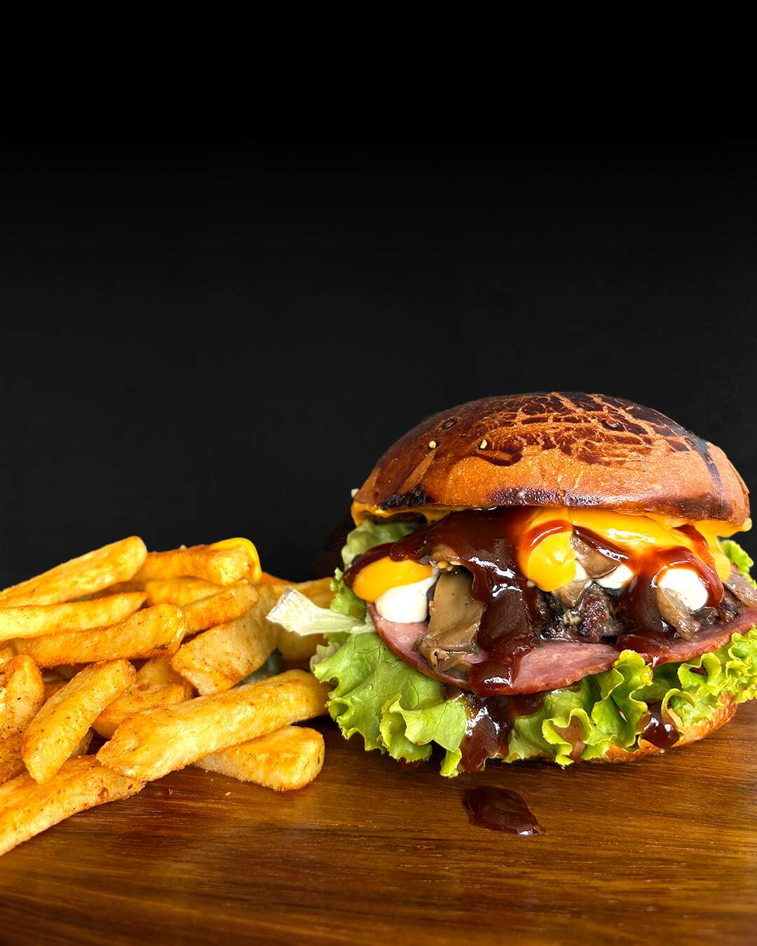 MUSHROOM SWISS BURGER