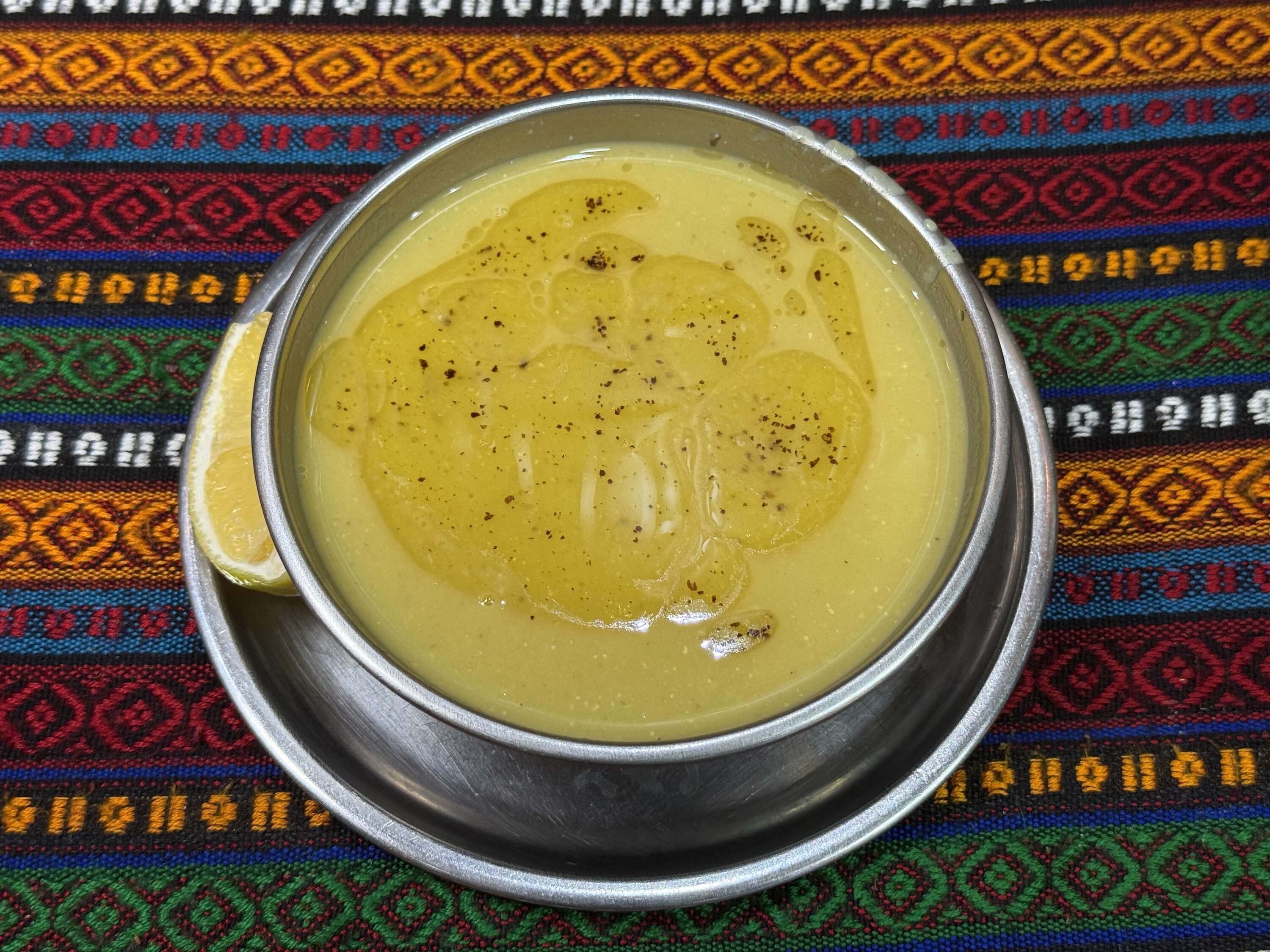 Malatya-style lentil soup with bone broth