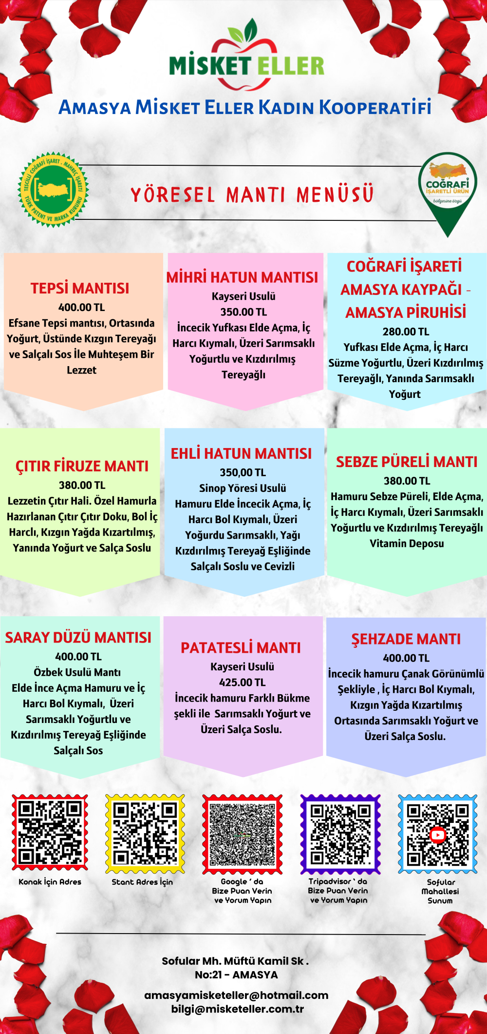 YÖRESEL MANTI MENÜSÜ