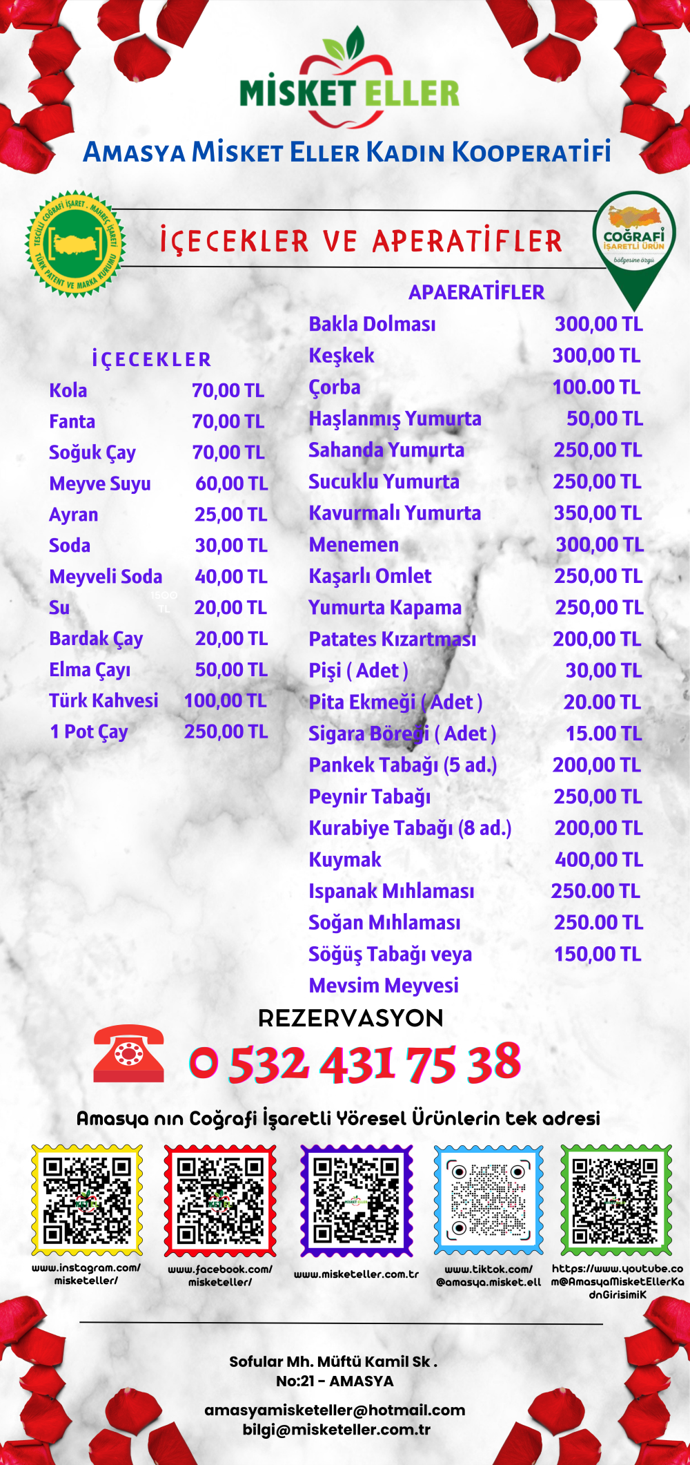 İÇECEKLER VE APERATİFLER