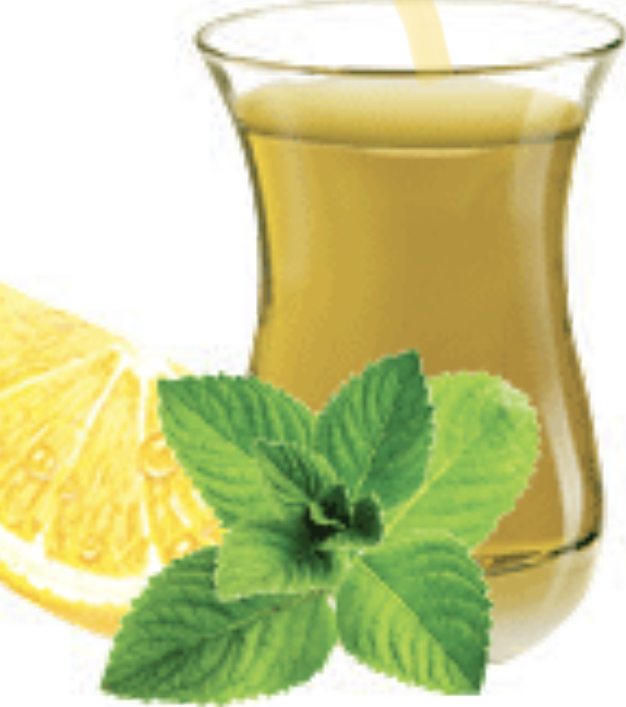 Flavoured mint and lemon infusion