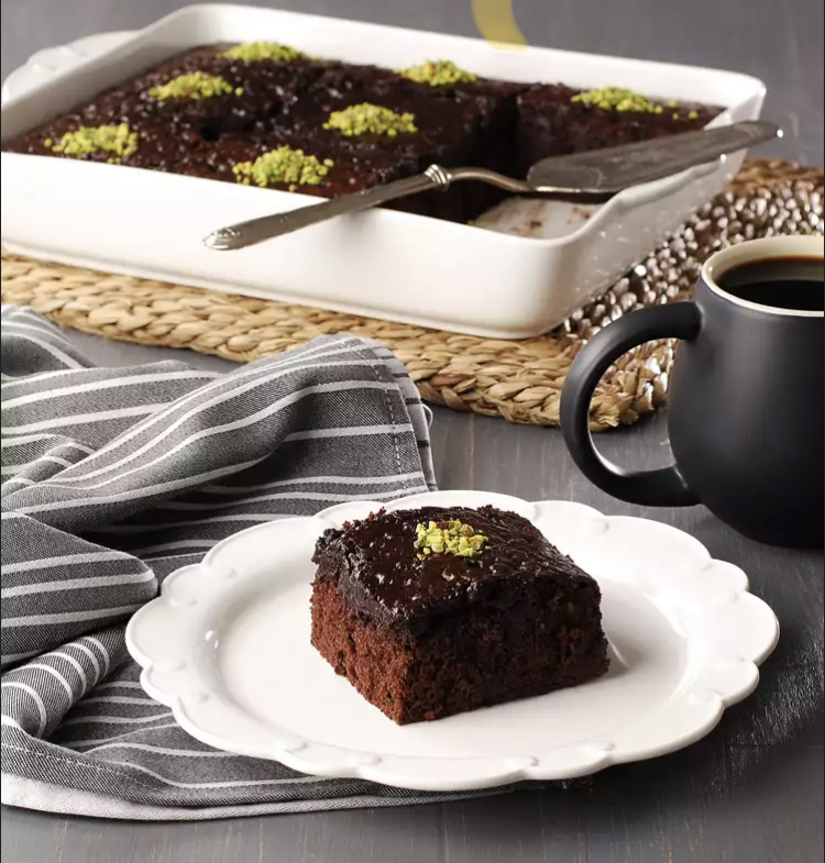 Turkish wet cake + tea