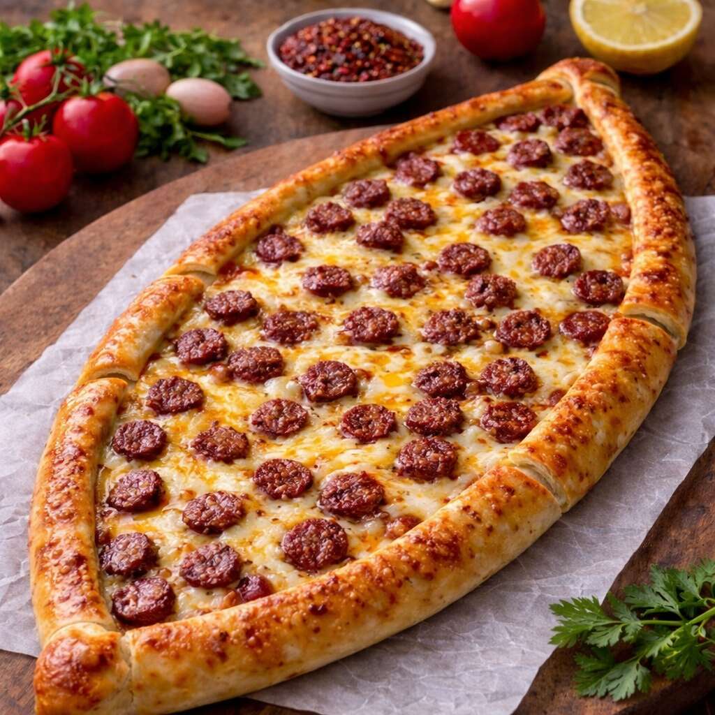 Sucuk Kaşarlı Pide