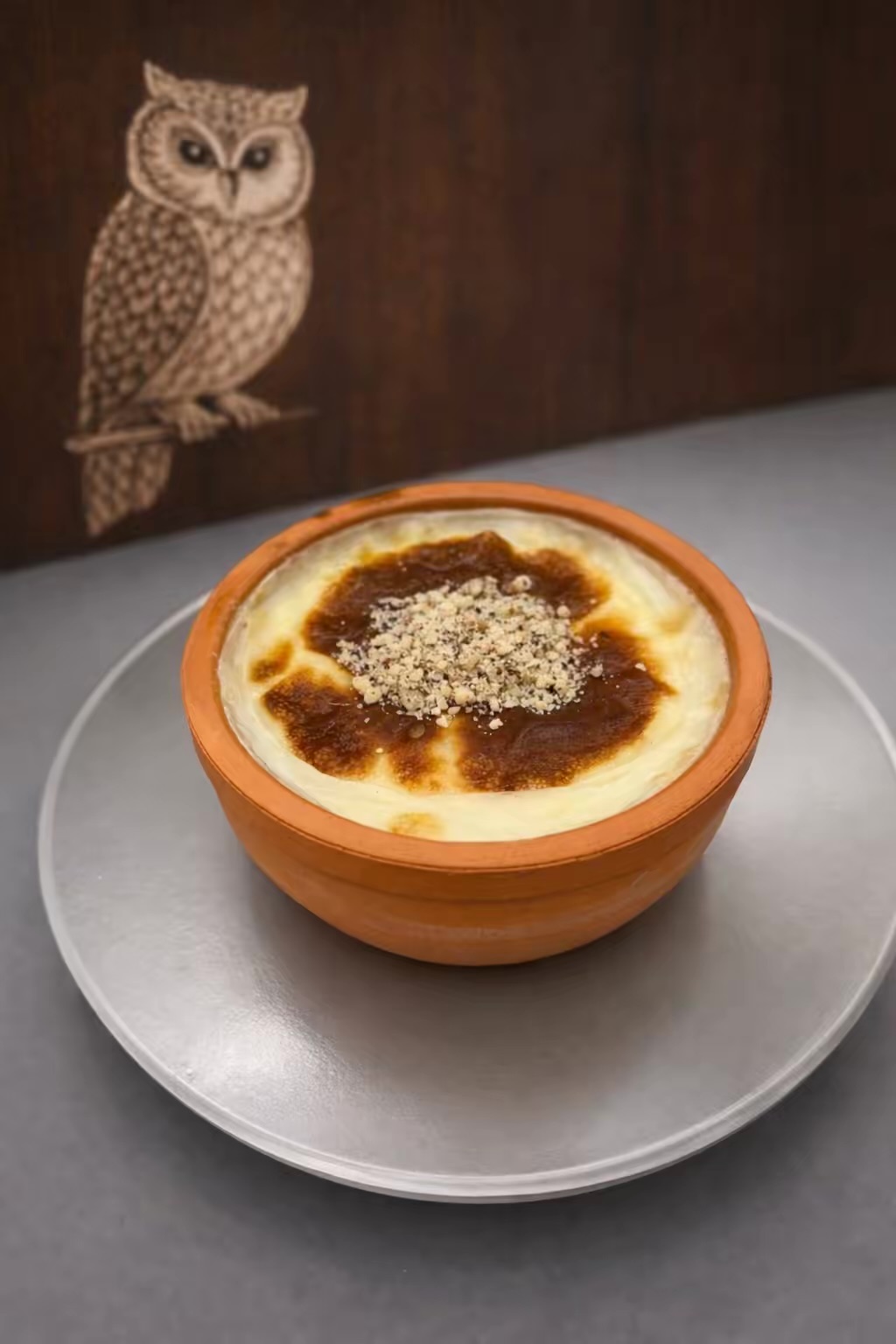 Homemade baked rice pudding, plain or lemon