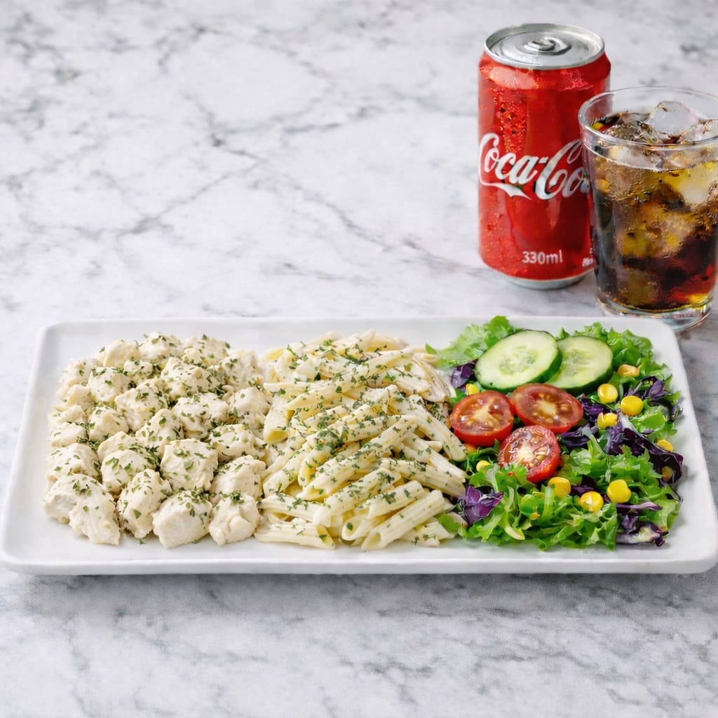 MENÜ2-KEKİKLİM+KREMALI MAKARNA+SALATA