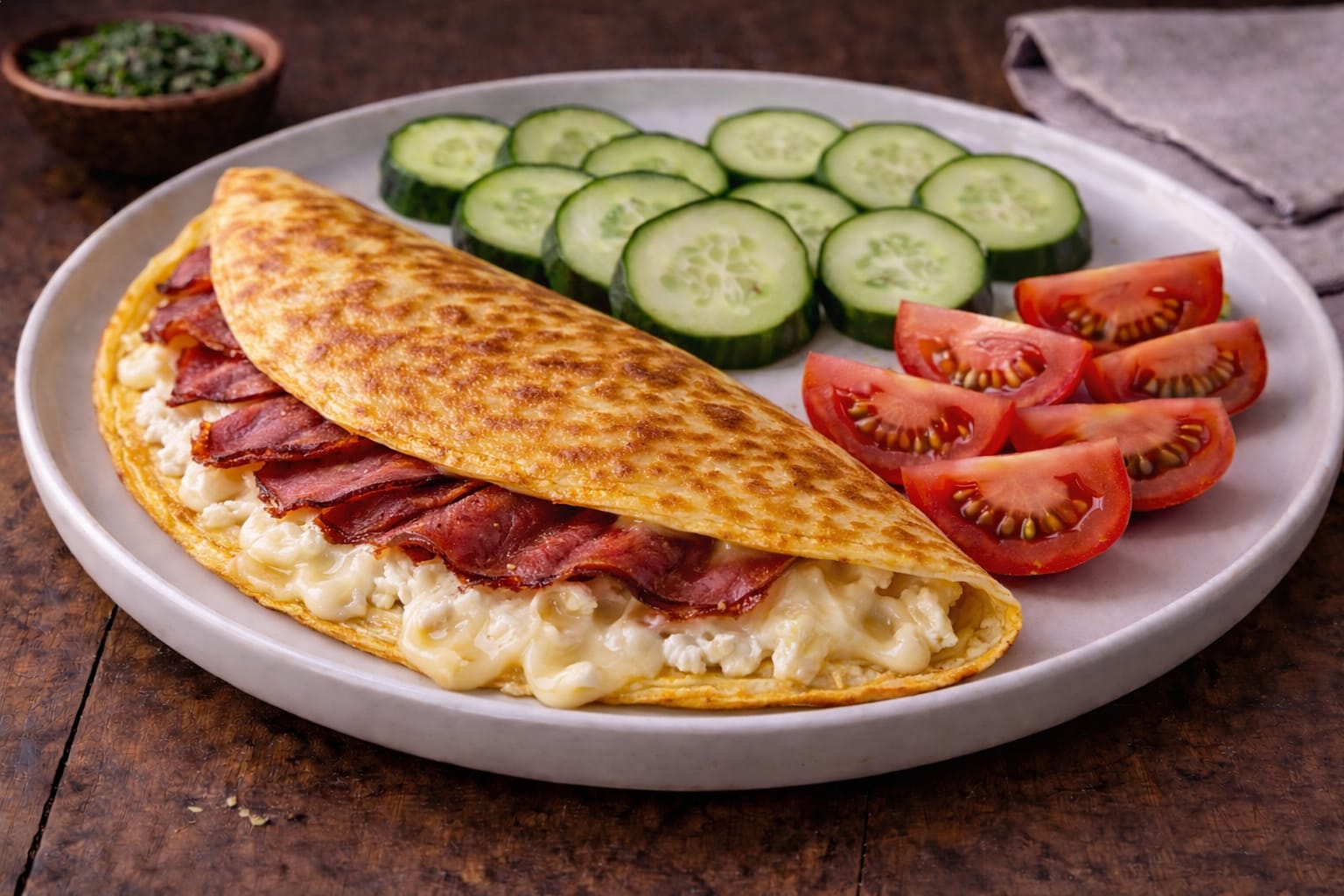 PASTIRMALI KAŞARLI OMLET