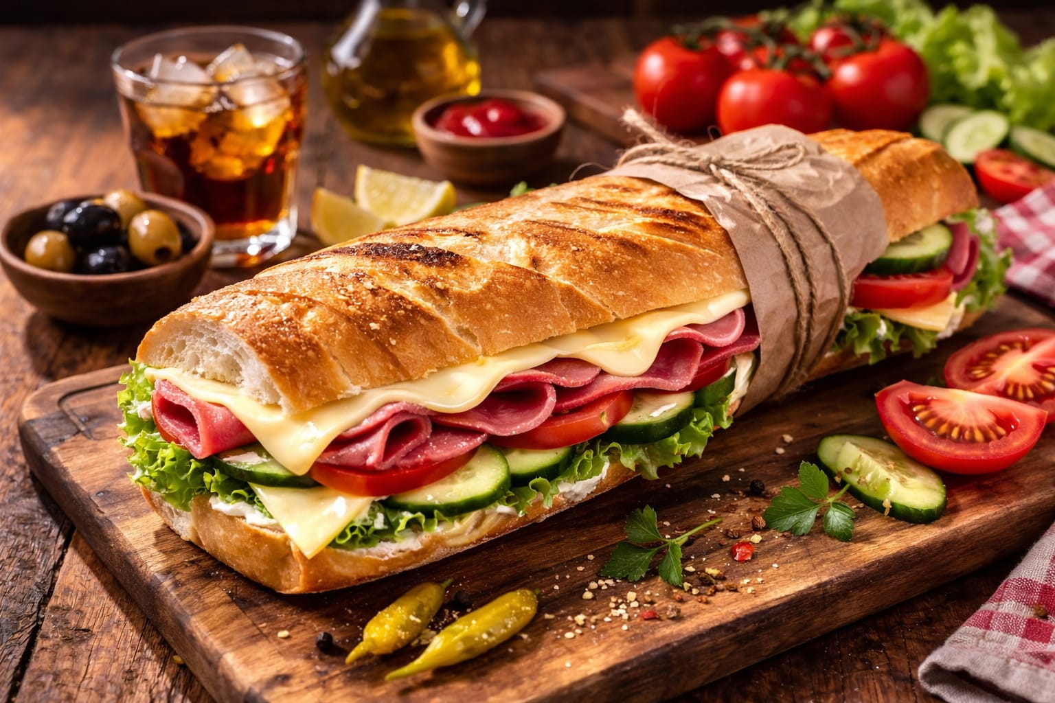 MACAR SALAMLI KAŞARLI SOĞUK SANDVİÇ